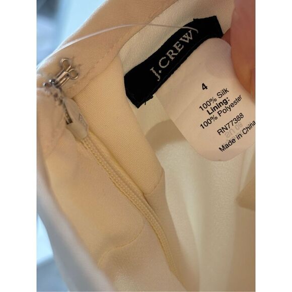 NWT J Crew Special collections ivory silk halter dress, Sz 4, $299 - Picture 3 of 7